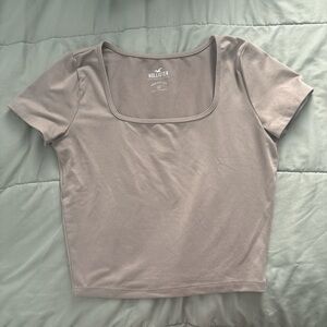 Hollister Women's Taupe Crop Top